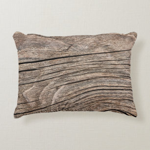 Oud Weathert Rotten Cracked Knoted Coarse Wood G Accent Kussen
