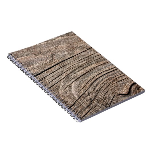 Oud Weathert Rotten Cracked Knoted Coarse Wood G Notitieboek (Rechterzijde)