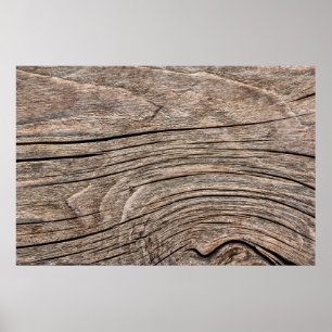 Oud Weathert Rotten Cracked Knoted Coarse Wood G Poster
