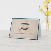 Oud Wenskaart Timey Met fouten Kaart (Gele Bloem)