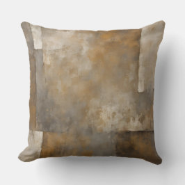 Oud-Wereld Bruin en Goud Vervallen Plaid Kussen