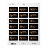 Oud-Wereld Donker Bloemstuk met Monogramvierkant Etiket (Full Sheet)