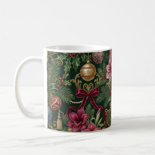 Oud-Wereld Kerst Holiday Mok (Links)