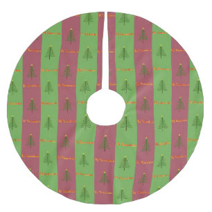 Oud-Wereld Kerstboom Patroon Groene takken Rok