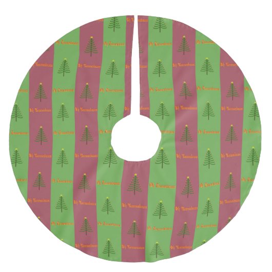 Oud-Wereld Kerstboom Patroon Groene takken Rok (Voorkant)