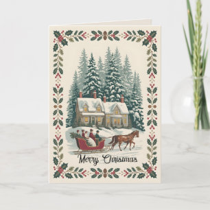 Oud-Wereld Kerstmis 6 Kaart