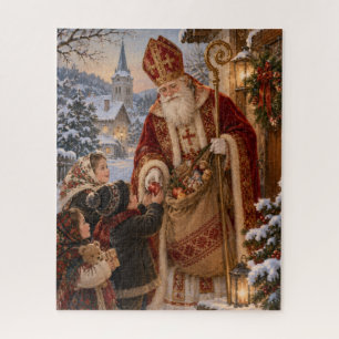 Oud-Wereld Kerstmis St. Nicolaas Puzzel