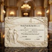 Oud-Wereld Romantische Architecturale Boog RSVP Kaartje