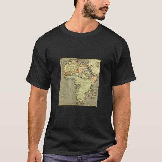  oud Wereldkaart Afrika T-shirt (Voorkant)