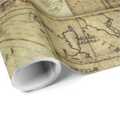  oud wereldkaart Antiek kaartpatroon Cadeaupapier (Rol Hoek)