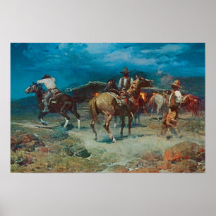 Oud West 1922 Pony Express Art Print Poster