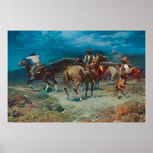 Oud West 1922 Pony Express Art Print Poster (Voorkant)