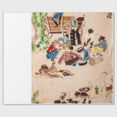 Oud West Cowboy Thleed Design Wrapping Paper Cadeaupapier (Vlak)