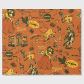 Oud-west, cowboys & Saloons Pattern Cadeaupapier (Vlak)