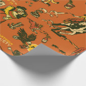 Oud-west, cowboys & Saloons Pattern Cadeaupapier (Hoek)