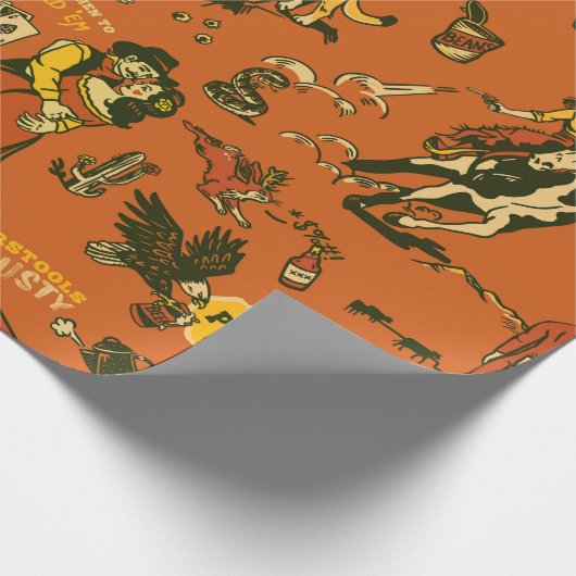 Oud-west, cowboys & Saloons Pattern Cadeaupapier (Hoek)