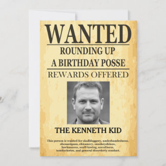 Oud-West Gezocht Poster 🤠 50e Verjaardag Kaart