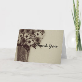 Oud-West laarsboeket vintage dankkaart Bedankkaart