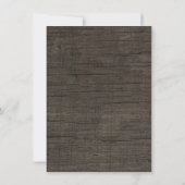 Oud West Rustic Wood Wedding Invitations Kaart (Achterkant)