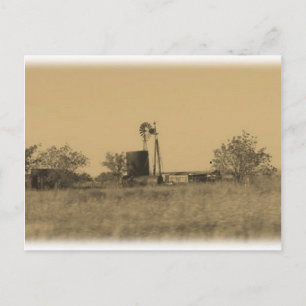 oud - west - rustige homestead briefkaart