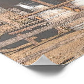 OUD WEST SALOON met een vlot koolstof-effect Poster (Hoek)