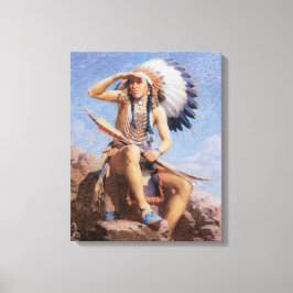 Oud West The Scout 1922 Ingewikkeld Canvas Art Afdruk