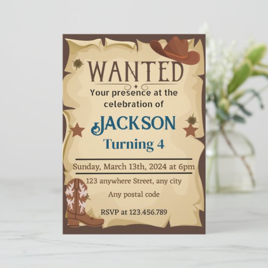 Oud Westen "gewild poster" Kaart (Staand voorkant)