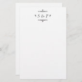 Oud westen / Victoriaans Floral met tekst Briefpapier (Voorkant / Achterkant)