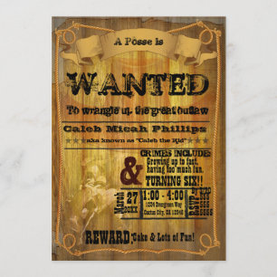 Oud Western Poster Uitnodiging