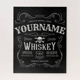Oud Whiskey Label Persoonlijke Vintage Drankenbar  Legpuzzel