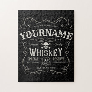 Oud Whiskey Label Persoonlijke Vintage Drankenbar  Legpuzzel