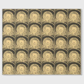 oud wiel van klassieke auto cadeaupapier (Vlak)