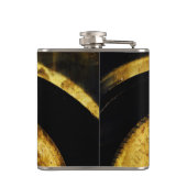  oud wiel van klassieke auto heupfles (Achterkant)