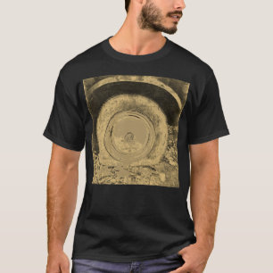 oud wiel van klassieke auto t-shirt