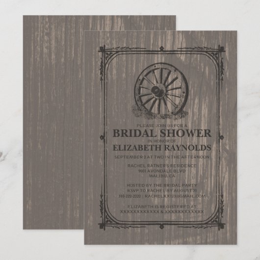 Oud-wielbridale schoeisel kaart (Voorkant / Achterkant)