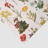 Oud Wildbloemenpatroon Tissuepapier (Detail)
