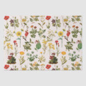 Oud Wildbloemenpatroon Tissuepapier (Voorkant)
