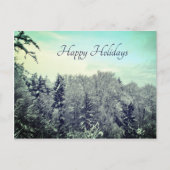 oud winterlandschap sneeuwkerstbomen briefkaart (Voorkant)