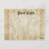 Oud wit Grungy papier Briefkaart (Achterkant)