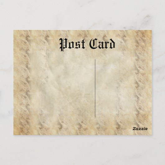 Oud wit Grungy papier Briefkaart (Achterkant)