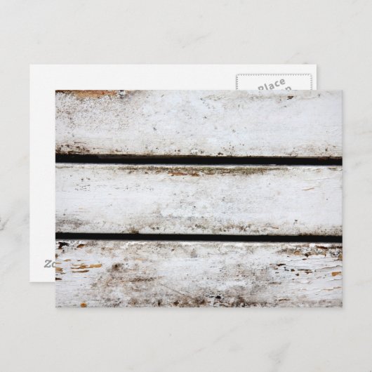 Oud wit hout briefkaart (Voorkant / Achterkant)