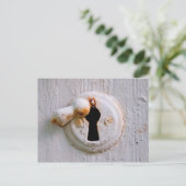 Oud wit toetsenbord briefkaart (Staand voorkant)