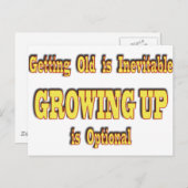 Oud worden en opgroeien briefkaart (Voorkant / Achterkant)
