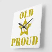 Oud worden is niet voor Sissies! Oud & trots! Vierkante Klok (Hoek)