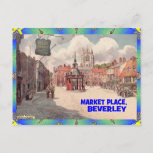 OUD YORKSHIRE - MARKTPLAATS - BEVERLEY BRIEFKAART