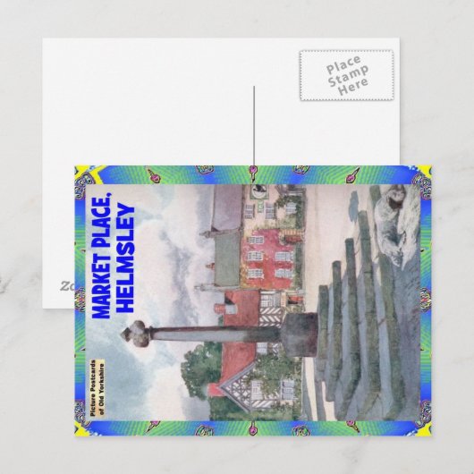 OUD YORKSHIRE - MARKTPLAATS - HELMSLEY BRIEFKAART (Voorkant / Achterkant)