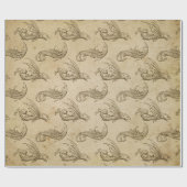 Oud Zee Creats on Brown Cadeaupapier (Vlak)