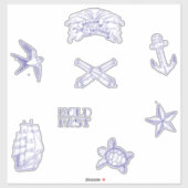 Oud Zee Dog Sailor Tattoos Sticker (Vel)