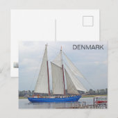 Oud zeeschip, Denemarken Briefkaart! Briefkaart (Voorkant / Achterkant)