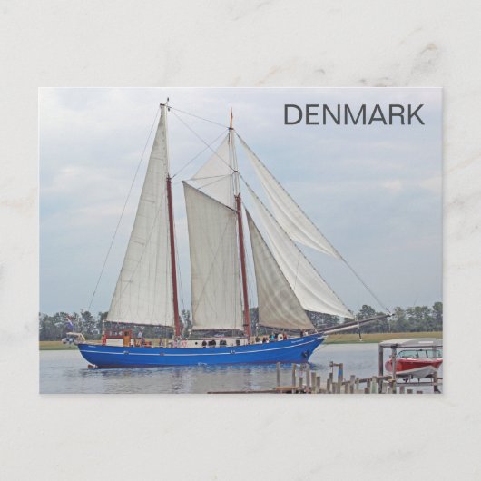 Oud zeeschip, Denemarken Briefkaart! Briefkaart (Voorkant)